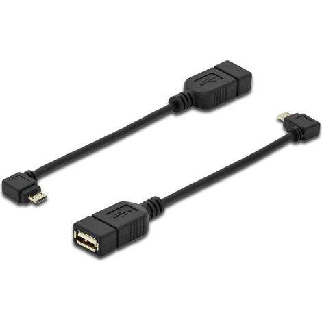 Digitus USB 2.0 Adapter [1x USB 2.0 Stecker Micro-B - 1x USB 2.0 Buchse A] AK-300313-002-S 15.00 cm (1/2)