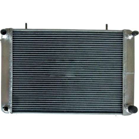 Radiador de aluminio, tamaño del núcleo 20,3"x15,6"x2,4", tamaño total 24,8"x17,7"x4,52", compatible con Triumph TR7 L4 2.0L de 1975 a 1979, capacidad de refrigeración mejorada, depósitos soldados dur (1/5)
