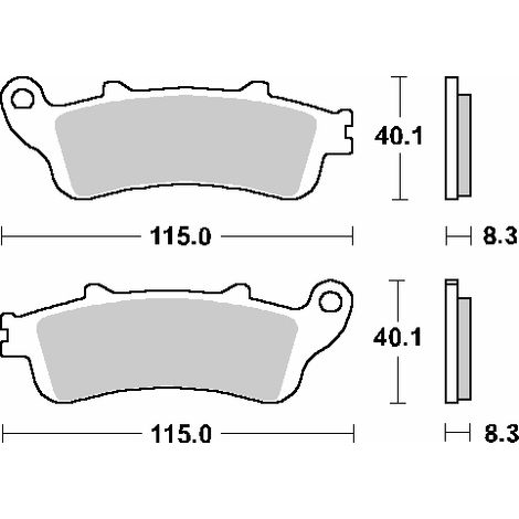Pastillas de freno SBS KH261 / KH281 STREET STANDART de cerámica, color negro. Compatibles con: Honda CBR1000RR, XL1000VAR, VFR800 (trasera).