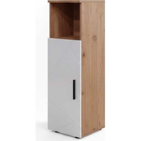 Meuble de rangement de salle de bain Irma, Chêne, 30 x 95 cm, Vicco