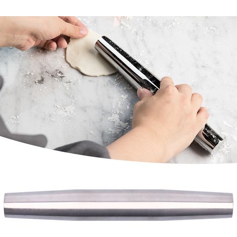 Rouleau à pâtisserie conique en acier inoxydable antiadhésif pour pâte à raviolis (23 cm) (1/5)