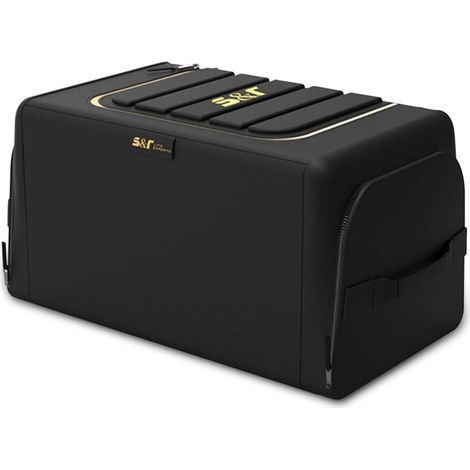 Organisateur de Coffre de Voiture Sacs pour Coffre de Voiture en Oxford Sac 3 Fois la Taille Pliable Grande Capacité Organiseurs pour Auto/SUV/Camion (Noir, 40L Pas de Poches latérales) (1/5)