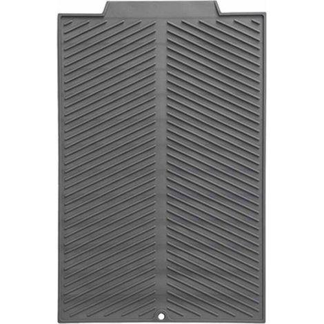 Tapis d'égouttoir en silicone antidérapant et résistant à la chaleur, tapis d'évier en silicone, séchage pratique et rapide, protège la vaisselle et les verres des dégâts d'eau.