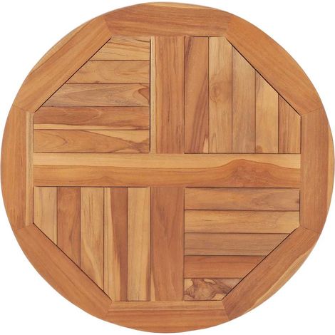 Maison Exclusive - Superficie de mesa redonda madera maciza de te (1/5)