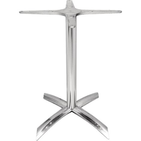Pied de Table à Plateau Carré de 600 mm Basculant Aluminium - Bolero (1/5)