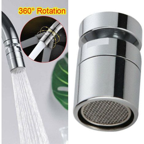 Pommeau de robinet de cuisine rotatif à 360°, rallonge de robinet pour économie d'eau, support d'évier, aérateur de pulvérisation (1/5)