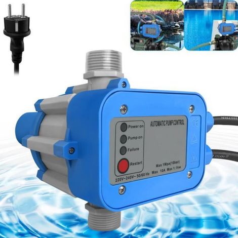 Contrôleur de pompe Automatique Pressostat Pompe de jardin Pompes de puits profonds électroniques max.10 bar Contrôleur de (1/4)