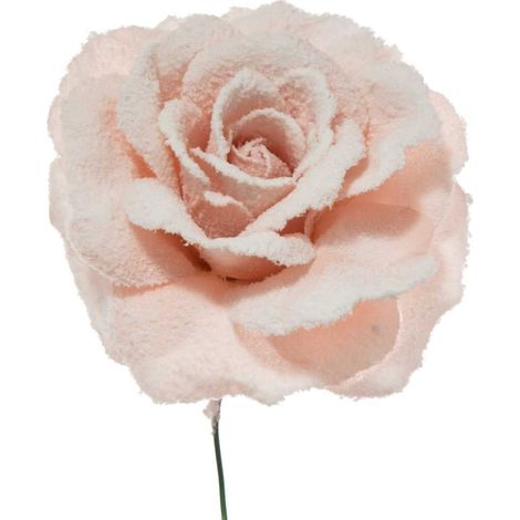 ARPIMEX Pick Natale Rosa Innevata PVC 17 Cm Cipria