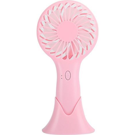 Ventilateur portable miniature rose, 3 vitesses, idéal pour la maison et le bureau (1/5)