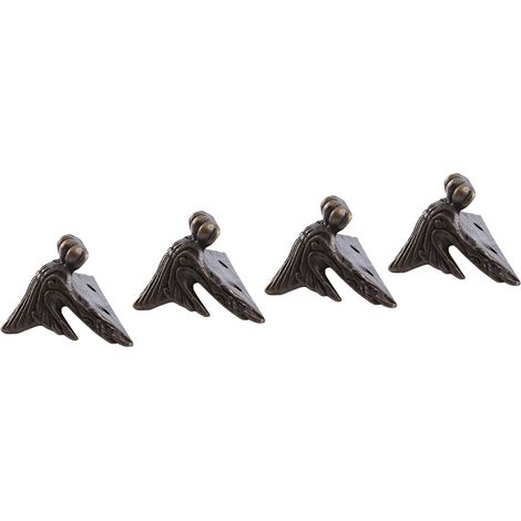 Pieds de meuble en laiton vintage, 4 pièces pour protection et décoration de meubles en bois (1/4)
