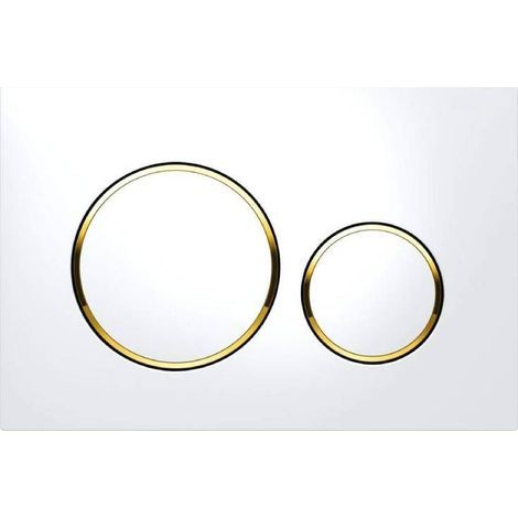Gilt für Geberit Sigma20 Betätigungsplatte für 2-Mengen-Spülung: weiß, gold (115.882.KK.1) (1/4)