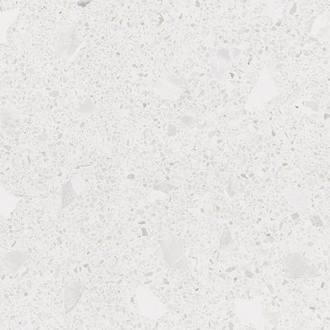 Carrelage sol / mur effet terrazzo blanc 80x80 cm MISCELA R NACAR (vendu par boite de 1,28m2) (1/3)