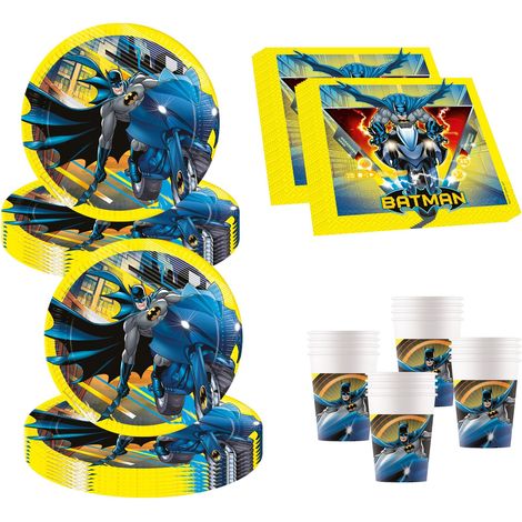 Set de fête Rogue Rage – 52 pièces – 16 assiettes, 16 gobelets, 20 serviettes – Vaisselle jetable – Vaisselle de fête, décoration de table (1/4)