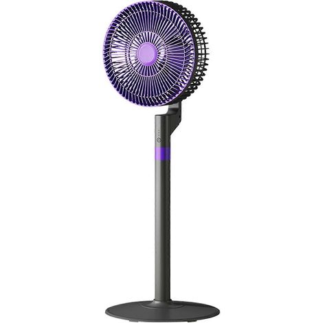 Ventilateur sur pied stable et multifonctionnel ultra-silencieux pour la cuisine et la maison - Gris (1/5)