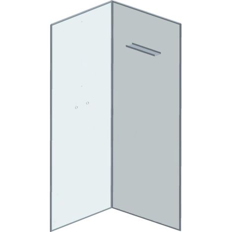 Panneaux de Fond en Verre Blanc 100x80cm ALTERNA pour Cabine de Douche Concerto 2 - 6683172