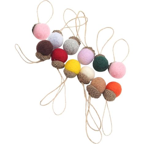Décorations de Noël Pendentifs Pommes de Pin Suspendues 12 Pièces Couleur Aléatoire en Feutrine Laine pour Sapin de Noël et Décoration Festive (1/5)