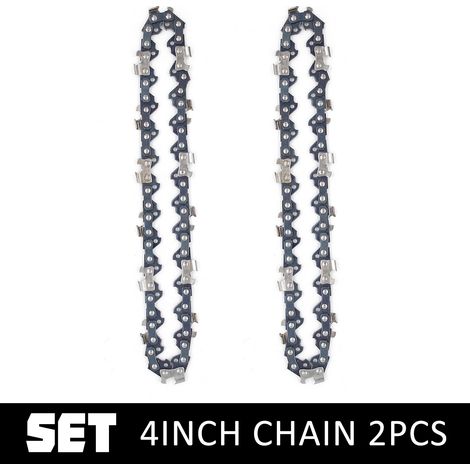 2 Pcs 4 Pouces Tronçonneuse ÉLectrique Sans Fil Chaîne De Scie Pour La Coupe Du Bois Branches D'arbres ÉLagage Cour Jardinage (4 pouces)