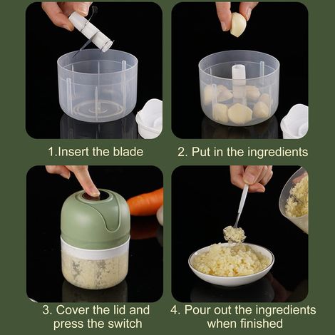 Hachoir de cuisine électrique rechargeable 250 ml USB (1/4)