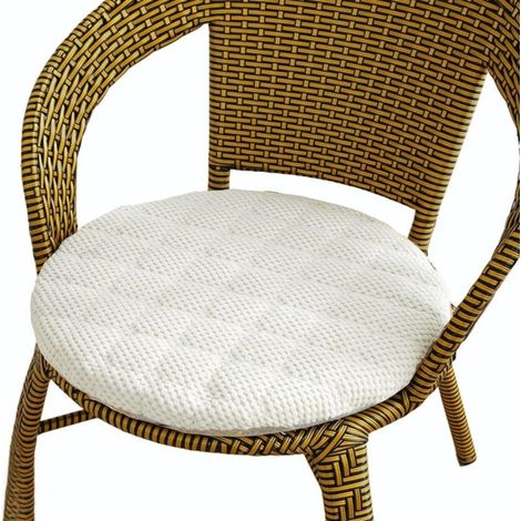 Runde Gartenstuhlkissen, rutschfest, weich und dick, für Esszimmerstühle, Bistrohocker, für den Innen- und Außenbereich, Terrasse, Esszimmer (35 cm)