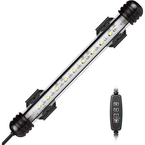 Lampada LED per Acquario, Lampada Sommersa con Timer Accensione/Spegnimento Automatico, Illuminazione LED Blu e Bianca a Cambio Colore per Acquari da 20 a 40 cm [Classe Energetica E]. (1/4)