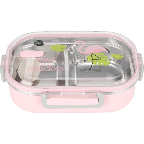 Boîte-repas isotherme en acier inoxydable 304, 650 ml, étanche, idéale pour enfants et étudiants, rose (1/5)