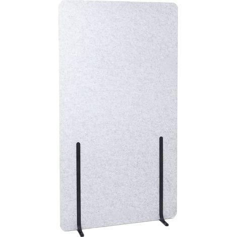 Pannello Fonoassorbente da Pavimento 100x180 cm Coppia di Piedini Neri Finitura Grigio (1/5)
