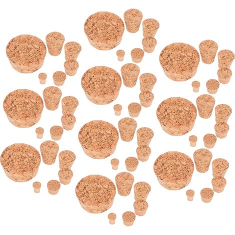 Lot de 60 bouchons liège, coniques, pour bouteilles et bocaux (1/5)