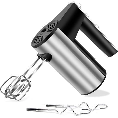 Batteur à main électrique 600 W en acier inoxydable pour la cuisson, Turbo Boost/vitesse d'auto-contrôle + 5 vitesses + bouton d'éjection (1/5)