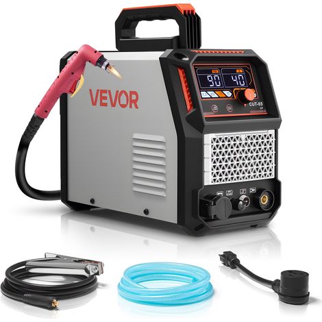 Découpeur Plasma, 65 A, Machine de Découpe Plasma à Arc Pilote sans Contact, 220 V, Haute Fréquence, avec Fonction 2T/4T, Onduleur IGBT, Affichage Numérique, Temps PT Réglable pour Réparation (1/5)