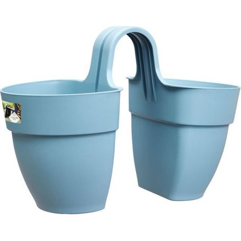 ELHO FIORIERA VIBIA CAMPANA FLOWER TWIN 21CM VINTAGE BLUE (1/3)