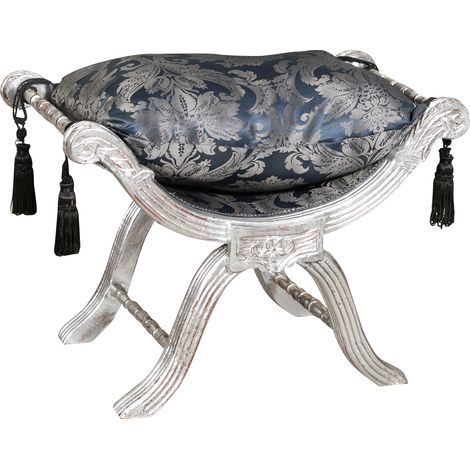 Louis XVI French style solid beech wood footstool