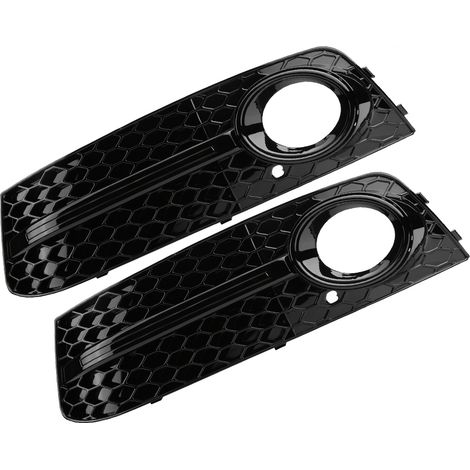 2x Nebelscheinwerfergitter im RS4-Stil, glänzend schwarz, für Audi A4 B8 2009-2012, Frontstoßstangengitter (1/5)