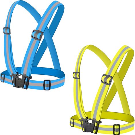 Gilet Réfléchissant - Bandes Réfléchissantes Argentées - Pour Course À Pied Vélo Travail Routier - 2 Pièces (1/5)