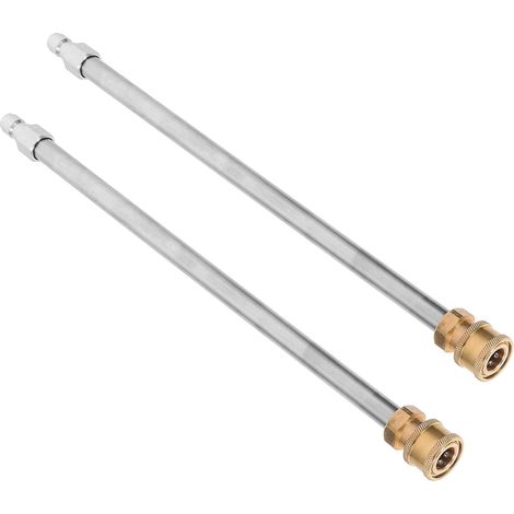 Rallonge pour Nettoyeur Haute Pression en Acier Inoxydable 2pcs, Tige D'extension M22 à 1/4 Pouce, pour Lavage Toiture et Clôture (1/5)