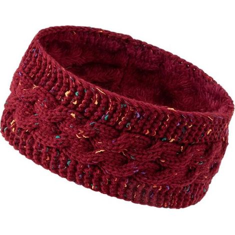 Bandeau d'hiver tricoté, doublé polaire, coussinets chauds pour les oreilles, bandeau épais, élastique, crocheté, bandeau chaud pour les cheveux, bandeau d'hiver, léger (1/5)