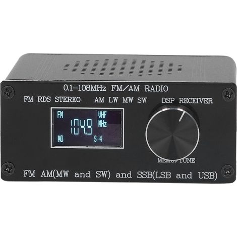 Récepteur radio FM/AM/SSB avec écran 0,96 pouce, port SMA et port USB pour chargement, kit d'accessoires (1/5)