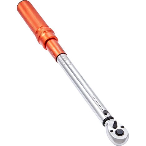Clé dynamométrique à cliquet, 3/8", 10-80 ft.lb/14-110 N.m, double sens, réglage mécanique, échelles doubles, kit avec adaptateurs et rallonge. (1/5)