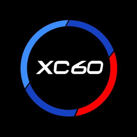 (XC60 2009-2019-F) Accessoires auto compatibles avec Volvo XC60 2009-2019 : éclairage d'ambiance LED pour portières, projecteur d'ombres et de logo, lampe décorative. (1/5)