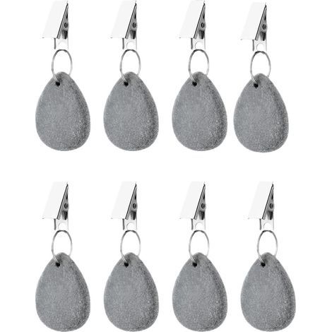 8 pesi per tovaglia in marmo naturale, clip per tovaglia da esterno, pesi per tovaglia per appendiabiti da esterno, decorazione per picnic (1/5)