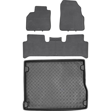 Set di tappetini in gomma per auto e tappetino per bagagliaio per Renault Scenic III Minivan dal 2009 al 2016. (1/5)