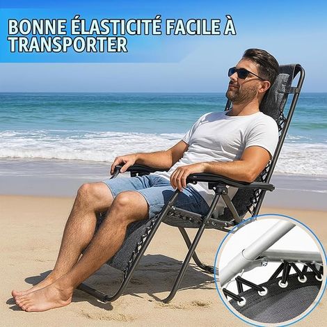 Replacement Fabric for Sun Lounger with 4 Elastic Ropes 160 x 43 cm Replacement Fabric for Zero Gravity Chair Folding Chair Garden Outdoor Reclining Chair Repair Fabric (1/5)