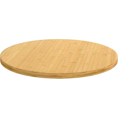 Dessus de table,Plateau de table,Dessus de bureau Ø70x2,5 cm bambou CFW55402 (1/4)