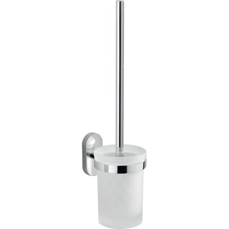 Porte-Brosse Wc Moderne Fixation Murale Avec Tête De Brosse En Poils Cipro