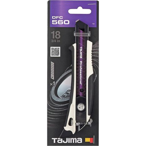 Cutter avec lame RAZAR BLACK, avec curseur et aileron, 18 mm, DFC560W, Non Concerné (1/5)