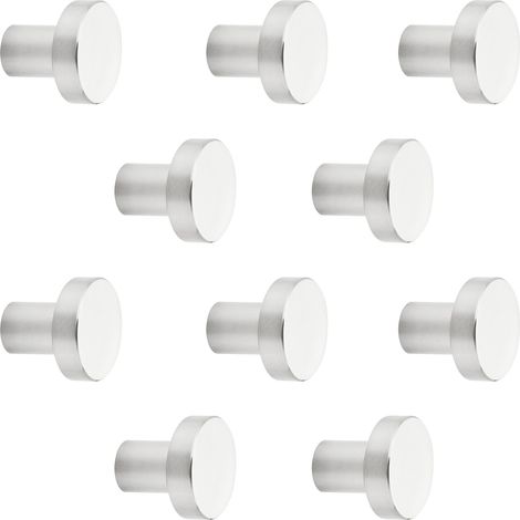 10er Pack - Möbelknopf EK03 Ø 20 mm Edelstahl gebürstet Möbelknauf von SOTECH