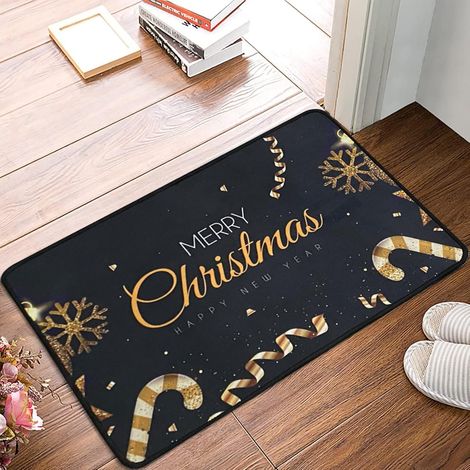 Paillasson de Noël Sunshine Smile, 40 x 60 cm, tapis de Noël antidérapant, paillasson de bienvenue, tapis de chambre (1/4)