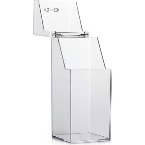 Porta pennelli da trucco antipolvere in acrilico trasparente, scatola portaoggetti con coperchio, ideale per il bagno.