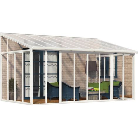 Palram - Canopia Aluminium Wintergarten Sanremo  Weiß  277x556x310 cm