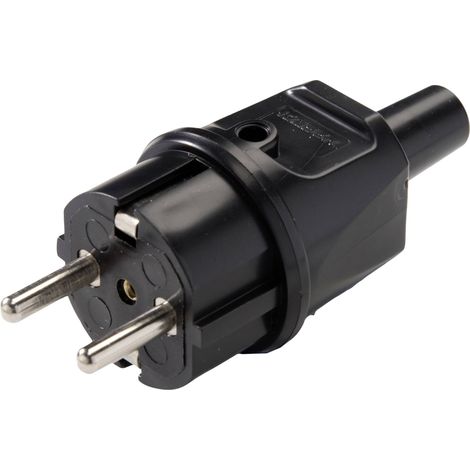 Martin Kaiser 514/sw Fiche électrique mâle avec terre PVC 250 V noir IP44 A743413