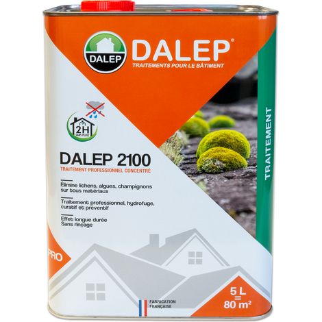 Dalep – Fût 200L traitement professionnel concentré – Antimousse pour toiture, murs et sols – Élimine champignons et algues – Imperméabilisation durable
